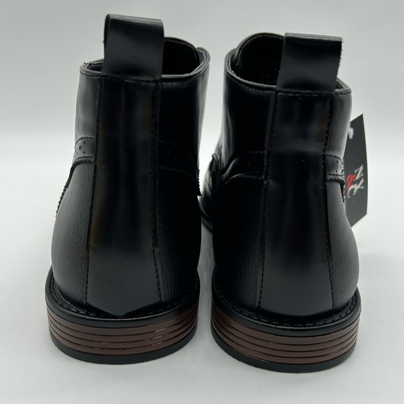 Men’s Black Dress Boots Wingtip Oxford Ankle Boots, Classic Lace-Up, Size 8 NWT main image 6